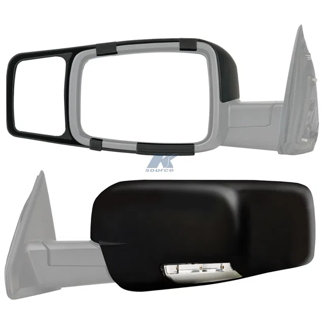 80710 – K-SOURCE Exterior Towing Mirror, Snap On 3-1/2 Inch x 5-1/4 Inch Extends 3-1/2 Inch Manual Without Turn Signa...